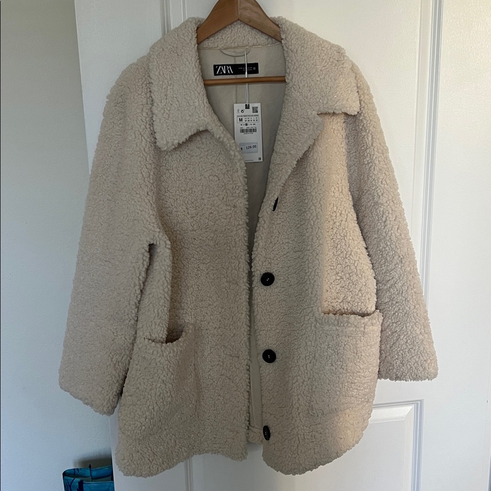NWT Zara Fleece Teddy Coat